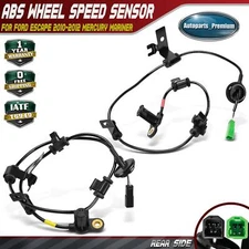 2xRear Left & Right ABS Wheel Speed Sensor for Ford Escape 10-12 Mercury Mariner
