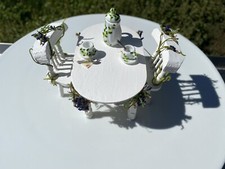 Fairy Garden Tea Party Fairy Miniature Tea Set Chairs Table