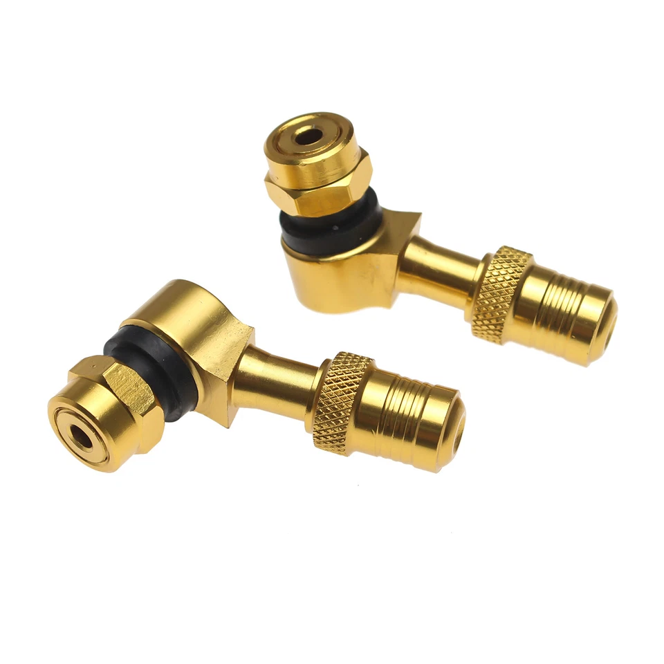 Gold 11.3mm Wheel Tire Valve Stem Cap For Suzuki Yamaha Kawasaki Honda Aluminum - Image 3 of 4