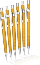 Sharp Automatic Drafting Pencil, 0.9Mm, Yellow, Pack of 6