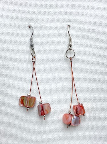 Pendientes mujer rojos concha largos nuevo bisuteria complementos regalo eBay
