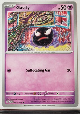 Gastly 092/165 NM / M - 151 Scarlet Violet Pokemon Card - Tomokazu