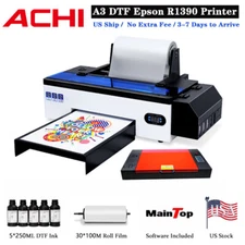 A3 DTF Flatbed Printer Direct to Film Printer T-shirt Heat Transfer With Oven US