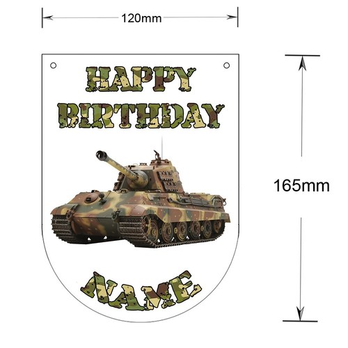 Personalised Army Military Birthday Bunting Party Decorations NAME & AGE - Picture 2 of 7