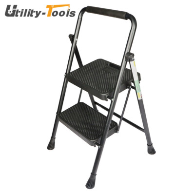 2 Step Ladder Lightweight Folding Step Stool w/Wide Anti-Slip Pedal