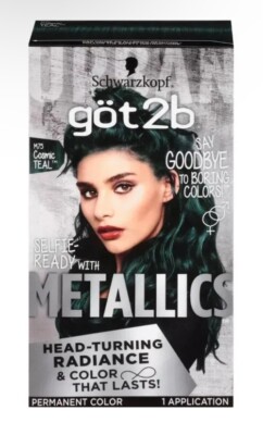 2-Pack Schwarzkopt Got2b Metallic Permanent Hair Color M75 Cosmic Teal