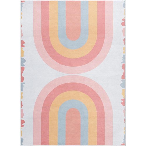 Well Woven Flat-Weave Kid's Area Rug 5 ft. x 7 ft. Multi Color Rainbow Modern - 第 1/8 張圖片