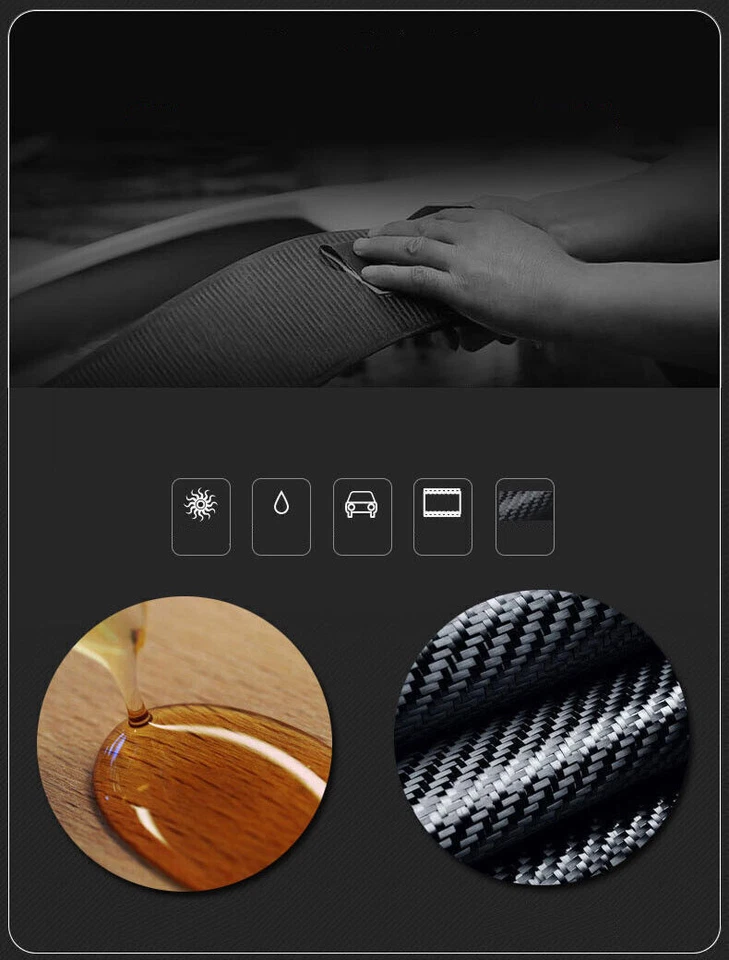 Para Ford Edge 2019 2015-2020 console vinil fibra de carbono interruptor de volume painel acabamento - Imagem 3 de 4