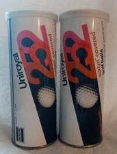 2 pk-3 golf balls Sealed UNIROYAL 252 Surlyn Covered Metal Can 1970s Pop Top NEW
