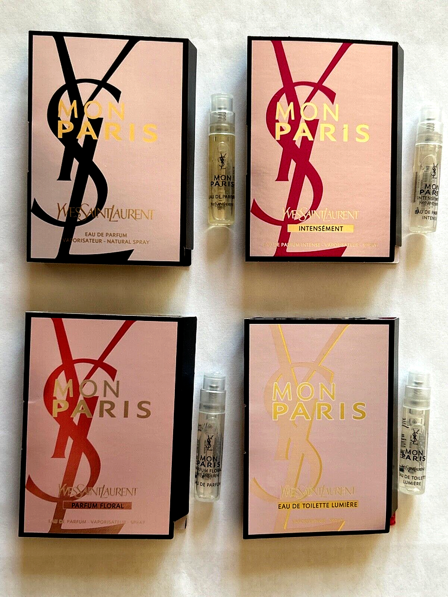 Lot of 4 x YSL Collection Sample Set Mon Paris EDP, Floral