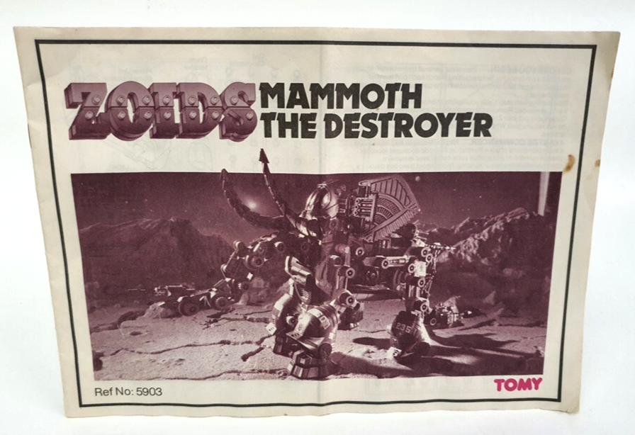 Zoids Vintage Tomy 1983 - SLITHER ZOID 100% Complet - Copie Notice