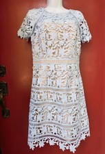 Nordstrom Eliza J Stunning Back Zip Formal Cocktail Party Dress Blue Lace Size 6