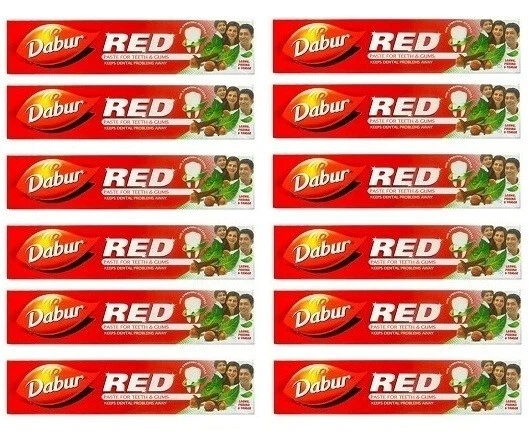 12X Dabur Red Toothpaste | Best Paste for Strong teeth and gums 36g From India