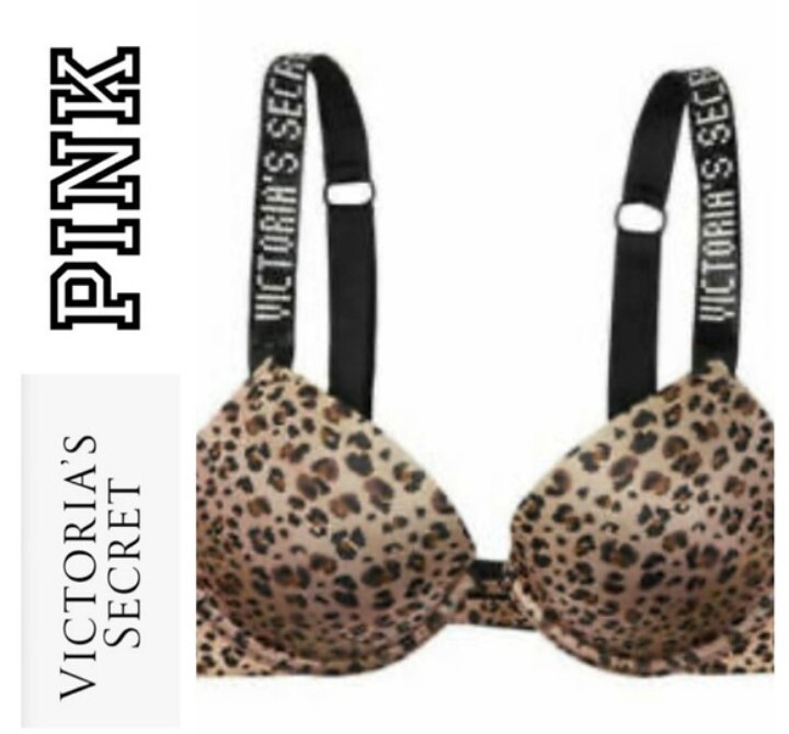 Victoria Secret- Shine Strap Leopard Print Push Up Bra | eBay