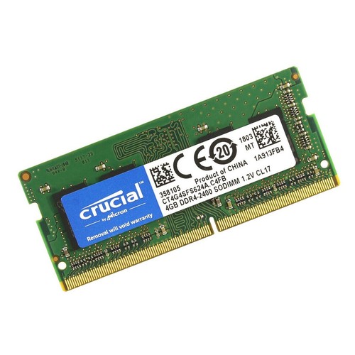 New Crucial 4GB DDR4 2400MHz PC4-19200 Laptop SODIMM Memory Ram CT4G4SFS624A - Picture 2 of 2