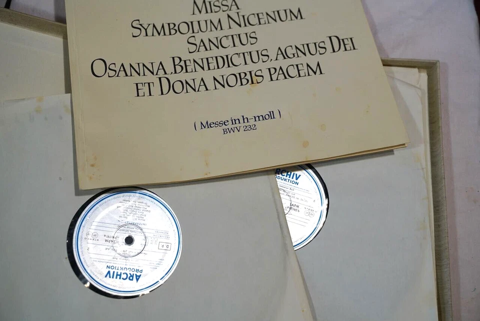 Bach - Missa Symbolum Nicenum / Richter / Stader / Archiv 1961 STEREO 3LP BOX EX - Image 2 of 2