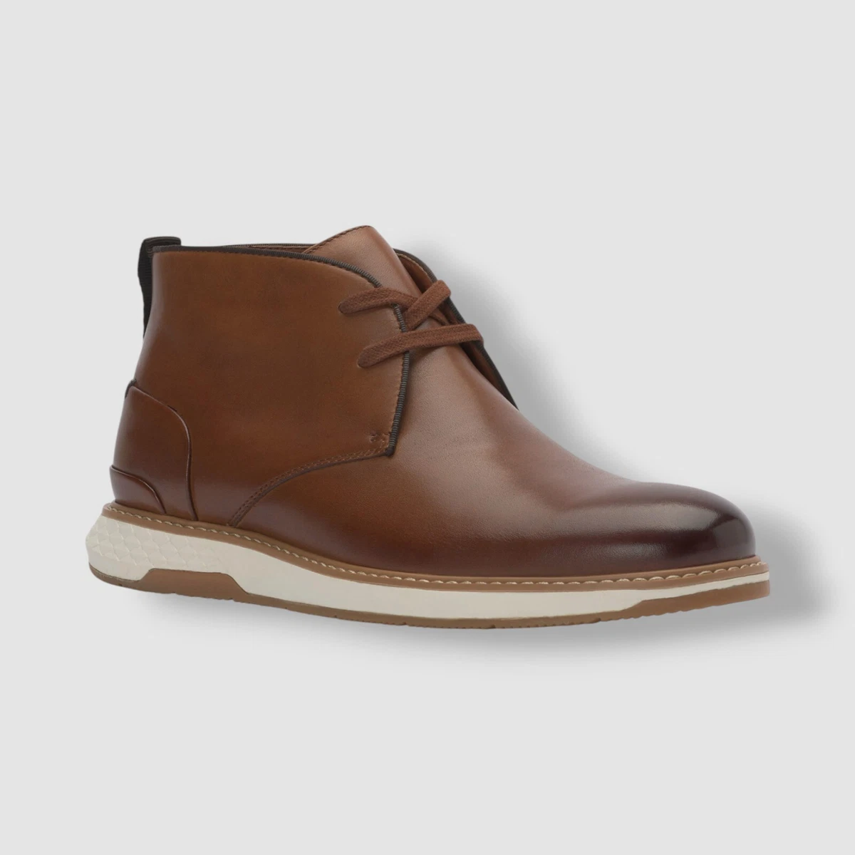 Vince Camuto Brown Taupe Cow Suede Chukka Boots with Cream Sole Size 8 New BNIB Men main image 2