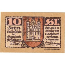 [#289619] Austria, St Johann, 10 Heller, 1921-01-31, UNC