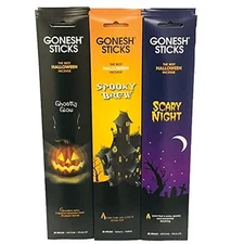 Gonesh Spooky Halloween Incense Set 12 Pack (Ghostly Glow, Spooky Brew, Scary...