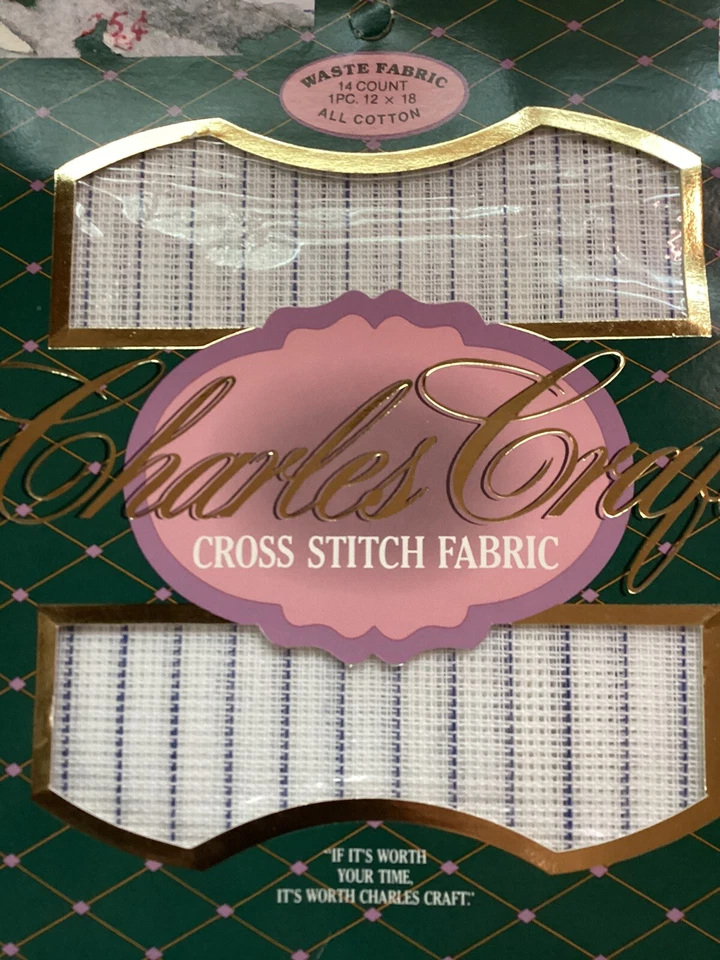 Charles Craft Cotton Fabric 12" x 18” Tear Away Waste Canvas 14 Ct Cotton - Image 2 of 3