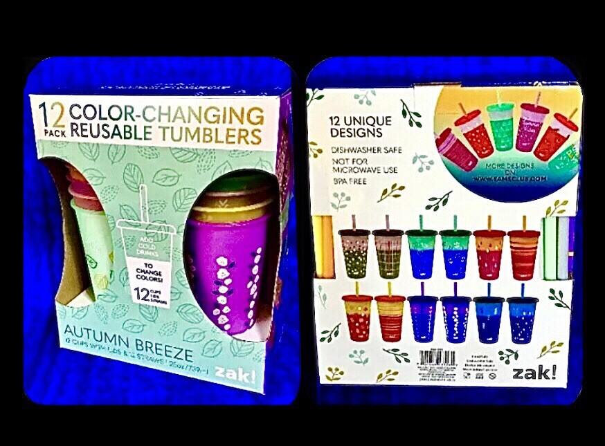 zak! Autumn breeze Multi color-changing reusable tumblers 12 Cup