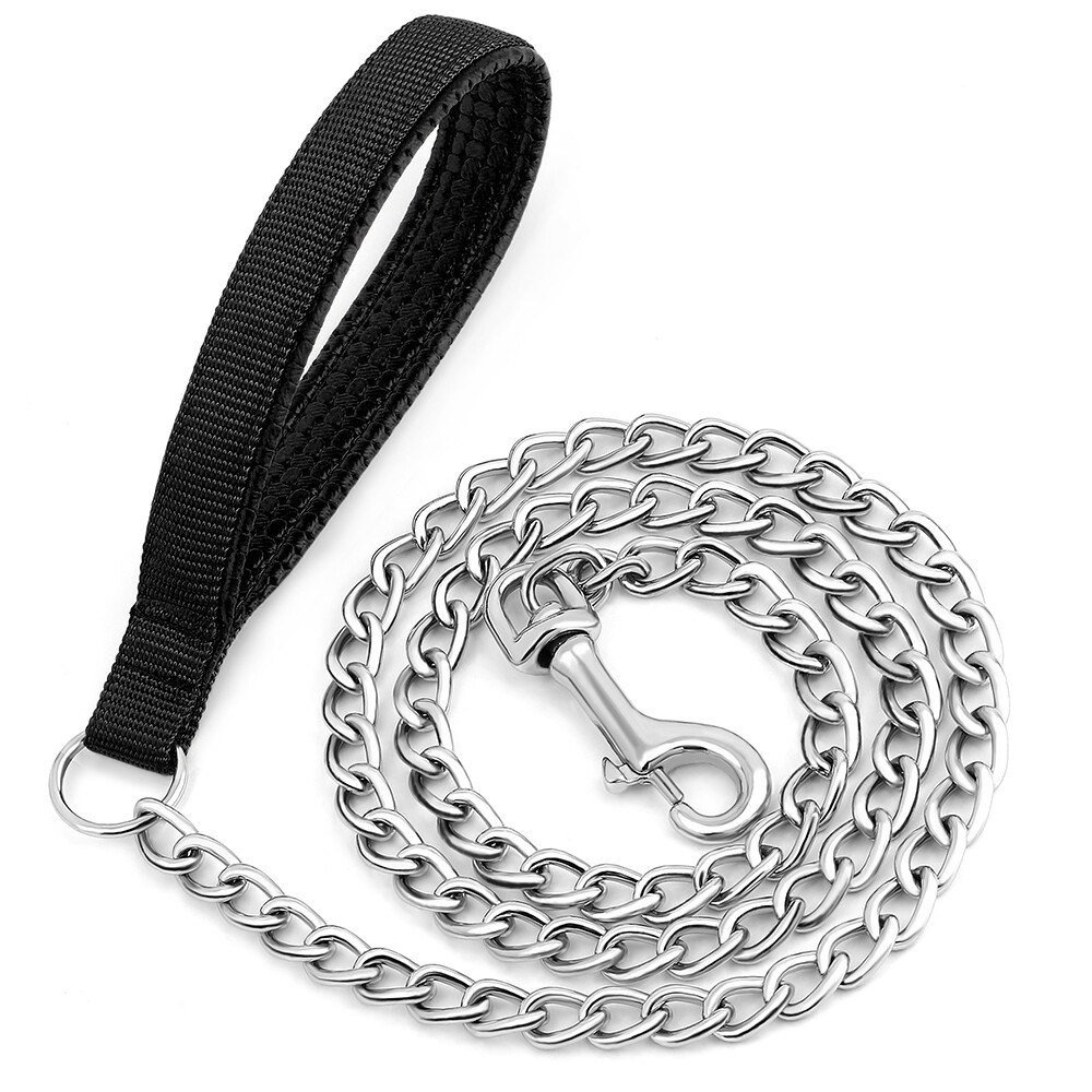 Metallleine Hundeleine Hundekette Fhrleine Metall Kette Leine mit  Nylongriff | eBay.de