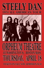 STEELY DAN REPLICA 1974 CONCERT POSTER