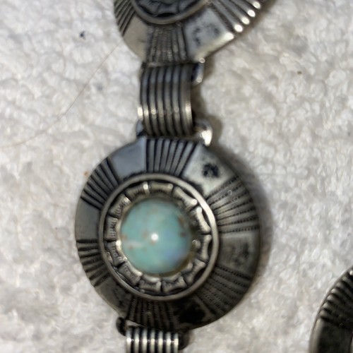 Vintage Western Concho Belt Faux Turquoise 30” Ladies Child’s Mixed Metal - Picture 13 of 23