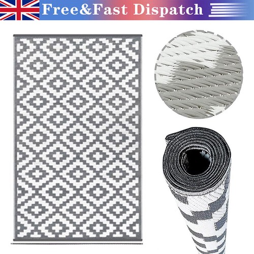 Large Indoor Outdoor Patio GardenMat Rug Plastic Weave Waterproof