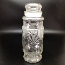 Vintage Planters Mr. Peanut Glass Jar with Lid Canister 75th Anniversary 1981