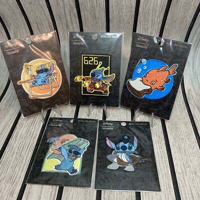 Loungefly X Disney Lilo & Stitch Bügelbild Patch 5er Set Neu Versiegelt Elvis Stitch