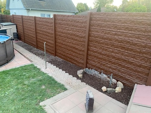 90 m Betonzaun Betonzäune einseitig Gartenbau Doppelstabmattenzaun + Lieferung - Bild 7 von 24