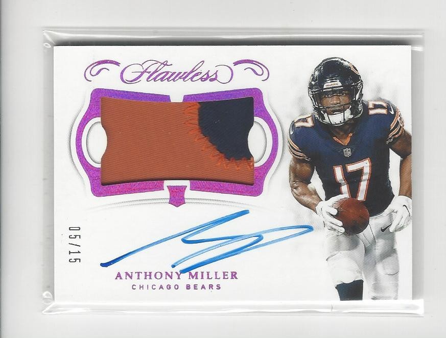 2018 Flawless Anthony Miller RC Rookie 2CLR PATCH AUTOGRAPH Bears *05/15