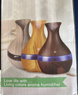 4 New Ultrasonic Aroma Humidifier Essential Oils Color Changing LED Wood Effect