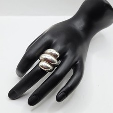Vintage Modernist Sterling Silver 925 Spiral Swirl Ring Sz 7 19g