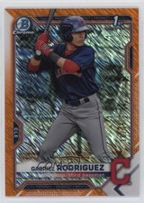 2021 Bowman Chrome Orange Shimmer Refractor 10/25 Gabriel Rodriguez 09an