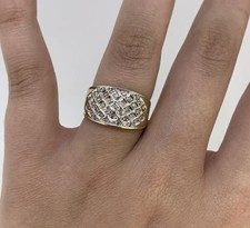  9 Ct Gold Diamond Band Ring, Size K , 30 Diamonds, great Wedding Band 