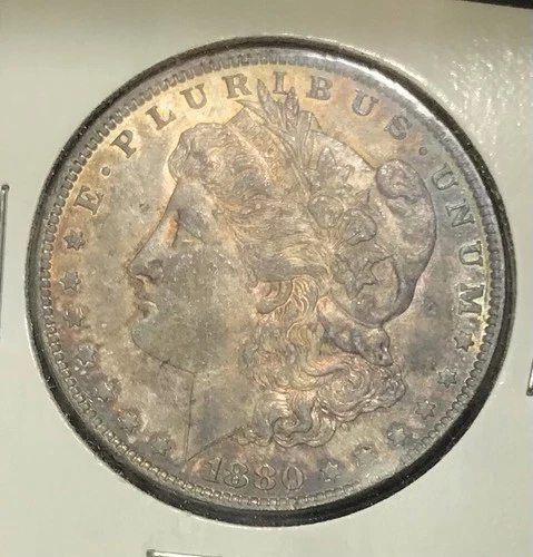 1880-O Morgan Silver Dollar AU+ .a1