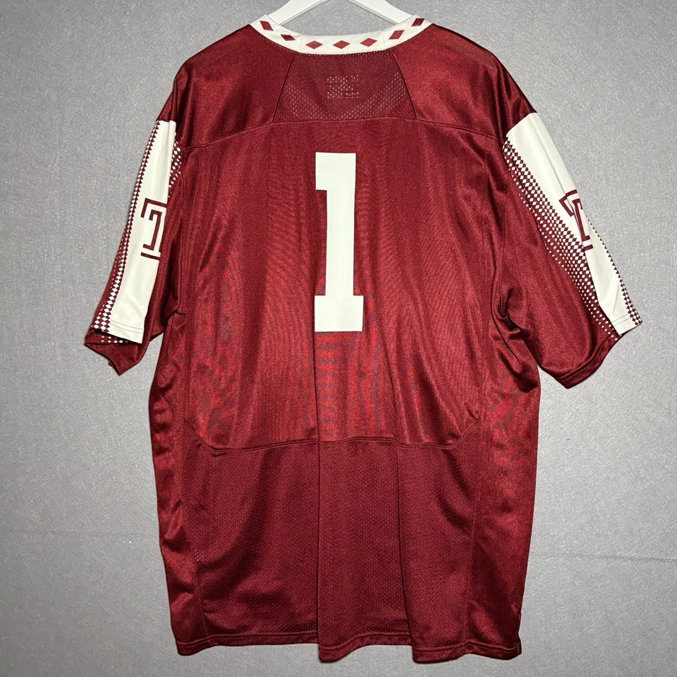 Camiseta de fútbol americano Under Armour 2XL de Temple University para hombre/adulto granate NCAA #1 Foto 4 de 4