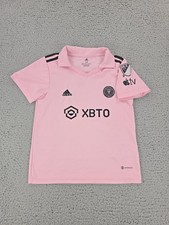 Inter Miami CF Jersey Youth Boys 24 Pink MLS Soccer Adidas AEROREADY Messi 10