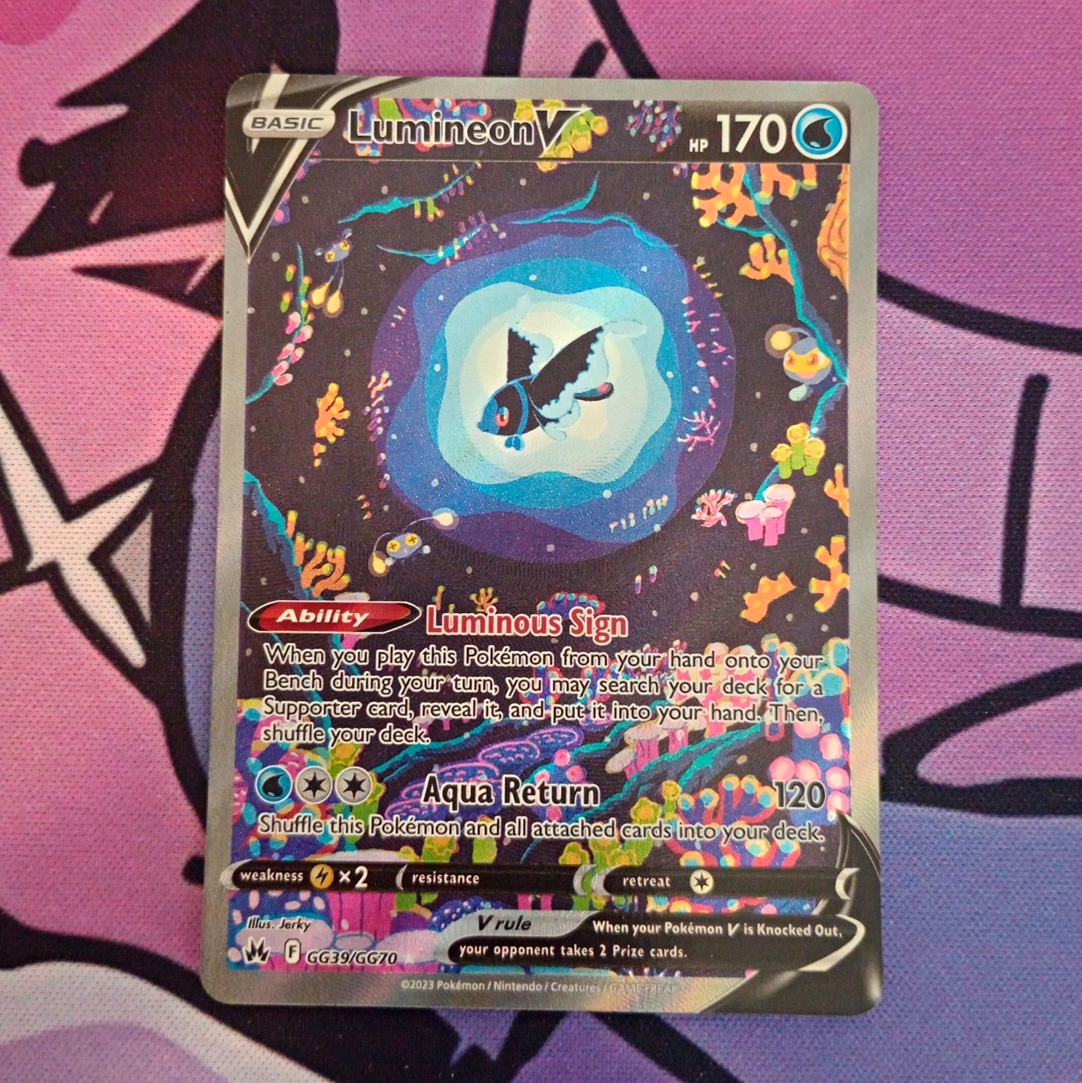 Lumineon V GG39/GG70 SWSH: Crown Zenith: Galarian Gallery Holo