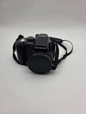 OLYMPUS Compact Digital Camera Black with LCD Monitor and Strap