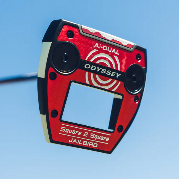 新品同様 左用 Ai-DUAL Square2 Square JAILBIRD New Odyssey Ai-DUAL Square 2 Square Jailbird Putter Pick- Length