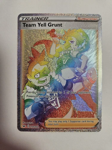 Team Yell Grunt (Secret) 210/202 Swsh01: Sword & Shield Holo - Picture 1 of 6