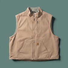 Carhartt Work Vest V33 CML Mens 2XL Sherpa Lined Camel Brown Regular Sandstone
