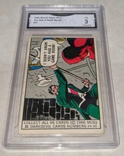 1966 Donruss Marvel Super Heroes Daredevil #31 VG GMA 3 Grade Vintage Card!