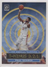 2019-20 Panini Donruss Optic T-Minus 3 2 1 Gold Wave Prizm Paul George #3 04on