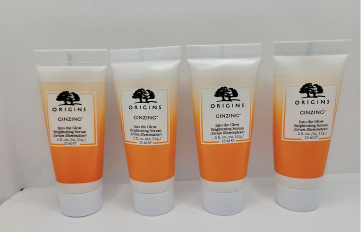 4 pc Origins Ginzing Into The Glow Brightening Serum 2 oz to