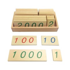 Number Cards with Box 1-9000 Educational Math Materials for Daycare Facilities