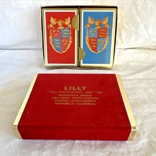 SHIELD OF ARMOUR Playing Cards VTG Double Deck Lilly 100th Anniversary SEALED